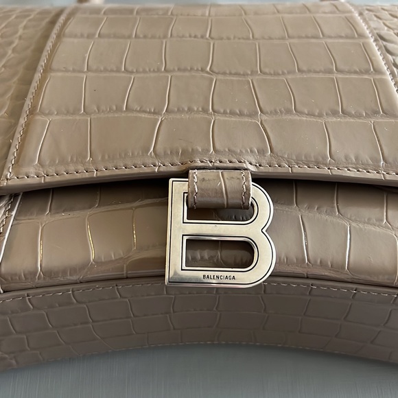 Balenciaga hourglass croc embossed leather bag - Picture 9 of 16